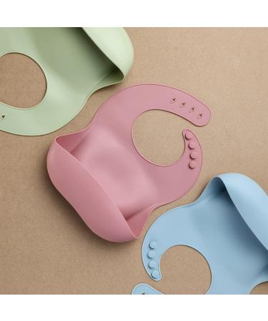 Silicone Baby Feeding Set - Dinosaur Shape Bib & Plate | Baby Suction Dishes - Green (SB008) - Buy Online on SooperMarket.com