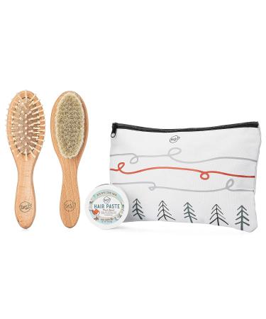 LANE & CO. Kids Hair Gel Set with Goat Hair Brush - Natural Organic Plant-Based Styling Paste for Baby and Toddler | Child-Safe Formula with Shea and Cocoa Butter, Coconut Oil - Buy Online on SooperMarket.com