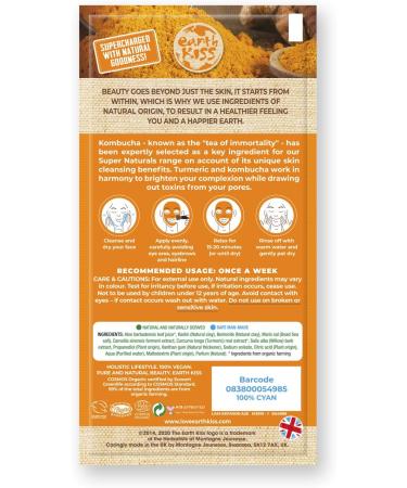 Earth Kiss Super Naturals Detoxifying Kombucha and Turmeric Clay Mask (10g) - Buy Online on SooperMarket.com