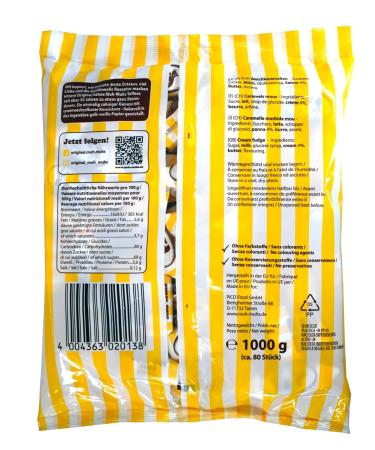 Buy Original Muh-Muhs Cream Toffees 1kg - Gluten-Free No Preservatives Since 1965 - Unique Creamy Enjoyment - Buy Online on SooperMarket.com