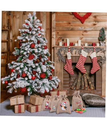 PLAFOPE Holiday Bags 12pcs Christmas Drawstring Bag Candy Bags Xmas Candy Bag Drawstring Storage Bags Miss Cartoon - Buy Online on SooperMarket.com
