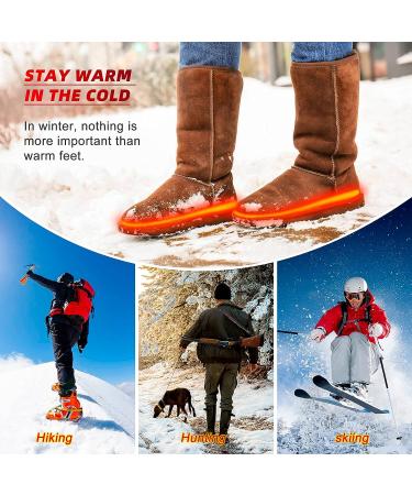 Heated Insoles for Men Women | Rechargeable Wireless Electric Foot Warmer | Remote Control | for Boots Ski Snowboard Motorcycle Hiking | V.Step L (US Men 9-14/Women 10-15) - Buy Online on SooperMarket.com