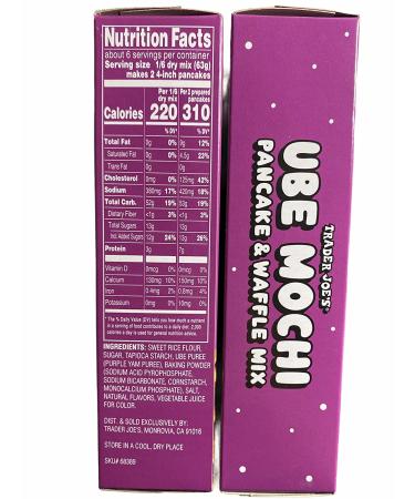 Trader Joe's Ube Mochi Pancake & Waffle Mix 13.3 oz - Pack of 2 - Buy Online on SooperMarket.com