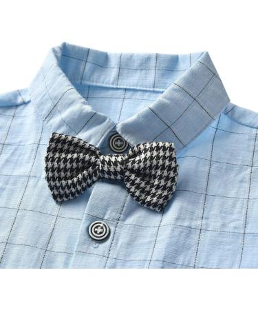 AmzBarley Boys Gentlemans Suit | Kids Dress Shirt Pants Vest Bowtie Tuxedo Rompers | Birthday Party Outfit | Khaki 4-5 Years - Buy Online on SooperMarket.com