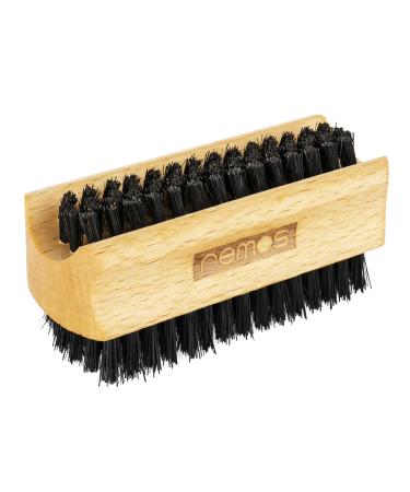REMOS Hand and Nail Brush double-sided made of beech wood with boar bristles Boar bristle Beech Wood