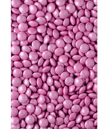 simply topps Coloured Milk Chocolate Beans - 30g or 100g - Cake Cupcake & Cookie Decoration Sprinkles (Baby Pink 100g) Baby Pink 100 g (Pack of 1)