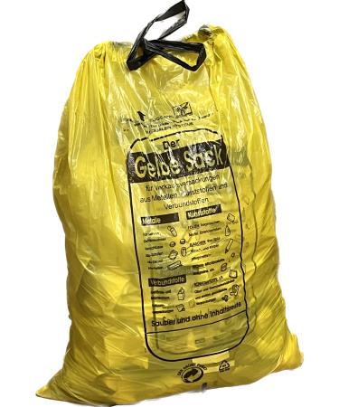 130 pieces yellow bags yellow garbage bags recyclable garbage bags recycling garbage bags garbage bags 90 l