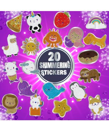 Kawaii Diamond Painting Stickers for Kids - Holographic Gem Art Kits with Diamond Art Stickers - Fun Diamond Painting for Kids - Buy Online on SooperMarket.com