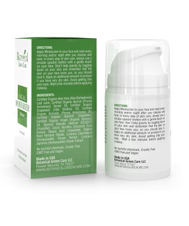 Botanical Green Care Facial Moisturizer - Organic & Natural Face Cream for Sensitive, Dry & Normal Skin - Anti-Aging & Anti-Wrinkle Formula for Women & Men - Buy Online on SooperMarket.com
