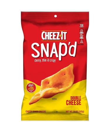 Cheez-It Snap'd Double Cheese Baked Snacks - 3.6oz Pouch (Pack of 6) | Tasty & Crunchy - Buy Online on SooperMarket.com