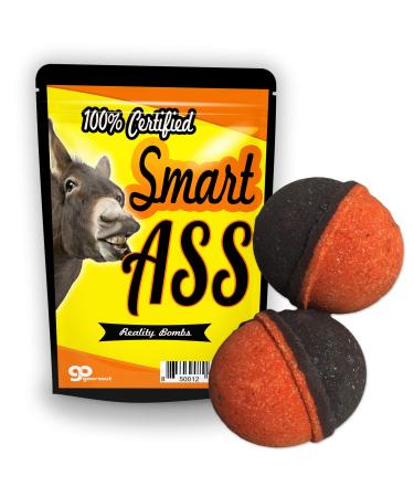 Certified Smart Ass Bath Bombs - XL Black and Red Fizzers for Adults - Handcrafted Made in America 2 Count