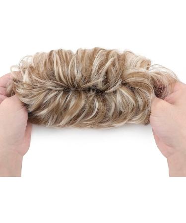 Messy Hair Scrunchies Thick Hair Bun Extensions 45g Coffee Brown mix Bleach Blonde Honey Blond-Bleach Blond - Buy Online on SooperMarket.com