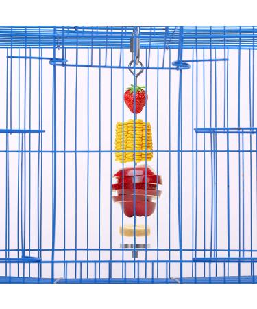 QBLEEV Stainless Steel Bird Food Holder - Parrot Fruit & Vegetable Stick Foraging Toy & Treat Skewer - Buy Online on SooperMarket.com