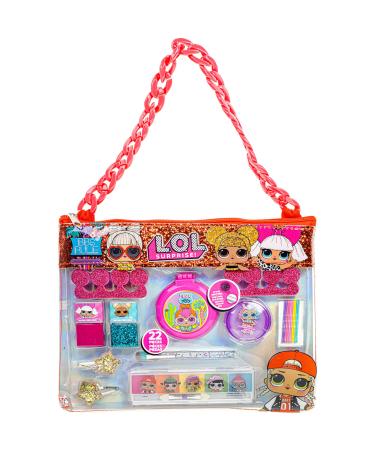 L.O.L Surprise! Sling Bag Makeup Set for Kids | Makeup Kit Includes Blush Nail Polish Hair Accessories & More |Gifts for Ages 6+ by Townley Girl LOL Surprise!