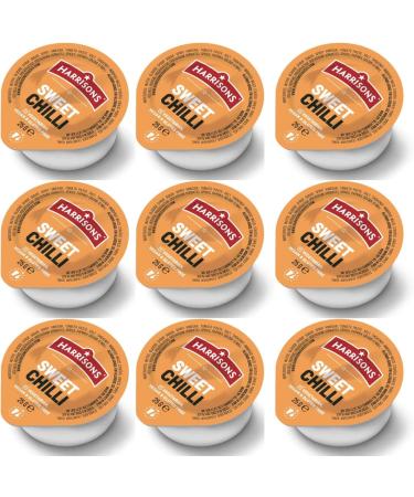 Harrison Sweet Chilli Sauce Dip Pack of 50 Chilli Sauce Dip 25g Each Vegan Friendly Gluten Free with No Soya Dairy and Artificial Color or Flavor Made in UK