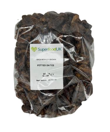 SuperfoodUK Organic Pitted Dates - 1kg 1kg (Pack of 1)