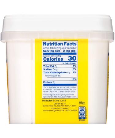 Domino Granulated Pure Cane Sugar 3.5 LB Easy Baking Tub - Premium Quality Sweetener - Buy Online on SooperMarket.com