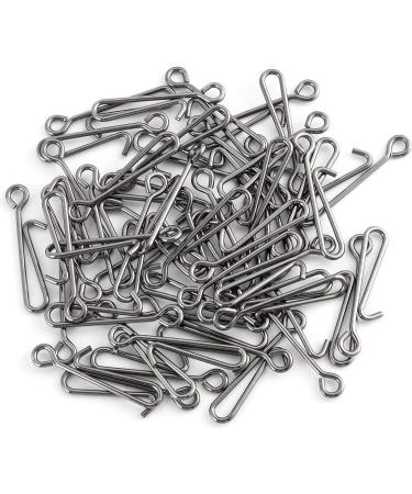 Dr.Fish 50 Pack Stainless Steel Quick Change Fishing Clips - Fast Snaps for Lures and Baits | Downward Opening | Freshwater | 1-22LB - Buy Online on SooperMarket.com