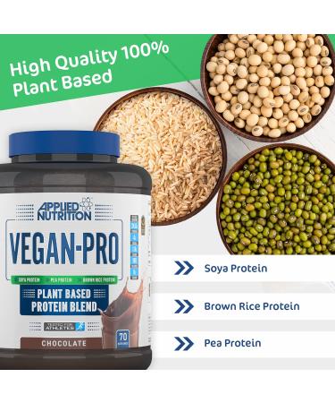 Applied Nutrition Vegan Pro - Vegan Protein Powder Plant Based Supplement (2.1kg - 70 Servings) (Strawberry) Strawberry 2.1 kg (Pack of 1) - Buy Online on SooperMarket.com