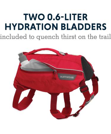 Luffwear Drinking Bag for Dogs - Adjustable Pack for Medium Breeds | Includes 2 x 600ml Water Bottles | Red Currant - Buy Online on SooperMarket.com
