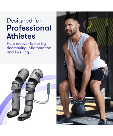Perfecore Leg Massager with Heat Air Compression - Adjustable Feet & Calves Massager for Circulation and Muscle Relaxation - 3 Pressure Levels, 7 Modes - Gray - Buy Online on SooperMarket.com