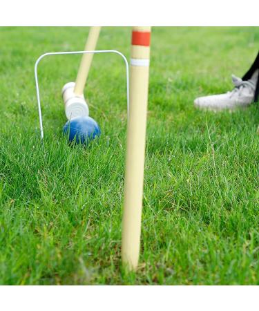 Juegoal Six Player Deluxe Croquet Set with Wooden Mallets  Colored Balls  Sturdy Bag for Adults &Kids  Perfect for Lawn  Backyard and Park  28 Inch Burlywood - Buy Online on SooperMarket.com