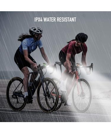 Bike Lights Set with Horn 1400LM | Rechargeable Headlight & Tail Light | Waterproof | 3 Lighting Modes | Fits Road and Mountain Bikes - Buy Online on SooperMarket.com