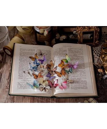 Knaid Butterfly Stickers Set - 320 Transparent Colorful Resin Decals for Scrapbook, Journal, and Crafts - Buy Online on SooperMarket.com