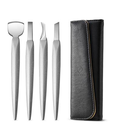 Feryes pedicure knife ingrown toenails 4-part professional pedicure tool set first-class foot blade (leather case included) 4 PCs