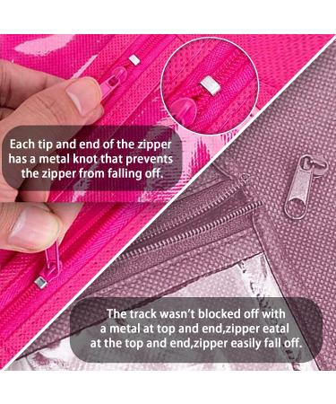 3PCS Extra Long Rose Wig Storage Bags with Wooden Hanger - Portable, Dust-proof, Transparent Zip Up Hair Extension Organizer - Buy Online on SooperMarket.com