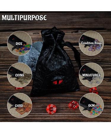 PU Leather Drawstring Dice Pouch for RPG & D&D Games - Buy Online on SooperMarket.com