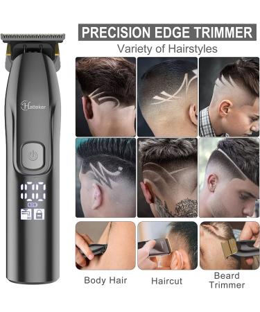 Hatteker Professional Hair Clippers and T-Blade Trimmer Kit for Men Cordless Beard Barber Clipper Hair Cutting Kit Haircut Grooming Kit IPX7 Waterproof - Buy Online on SooperMarket.com