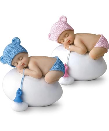 Mopec Y944.2 Cake Figure Baby Girl for Baptism - Pink 7.5x8cm | Perfect Christening Decor - Buy Online on SooperMarket.com