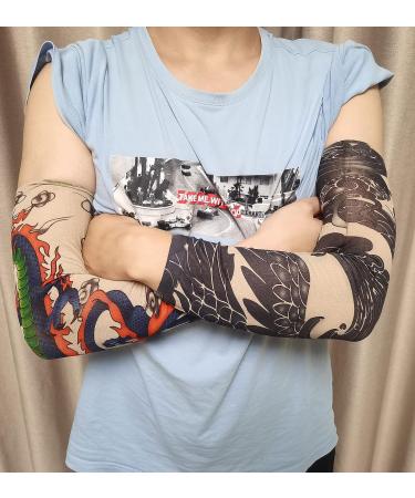 BULEFSEA Temporary Tattoo Sleeves - 10 Piece Kit for Men and Women | Fake Sunscreen Designs - Buy Online on SooperMarket.com