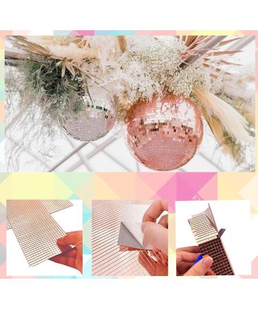 2400pcs Rose Gold Mirrors Mosaic Tiles Sticker - Self Adhesive Craft Glass Tiles 5mm by 5mm - Buy Online on SooperMarket.com