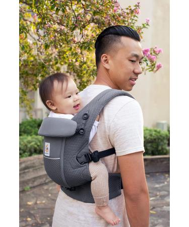 Ergobaby Adapt Carrier for Newborns | 3 Positions | SoftFlex Mesh | Graphite Grey - Buy Online on SooperMarket.com