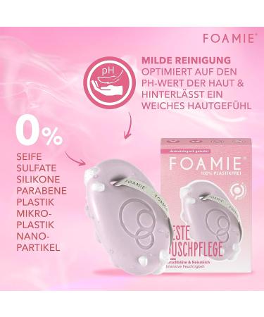 Foamie Solid Shower Gel - Cherry Blossom & Rice Milk | Vegan Plastic-Free 80g | Rich Care for Dry Skin - Buy Online on SooperMarket.com