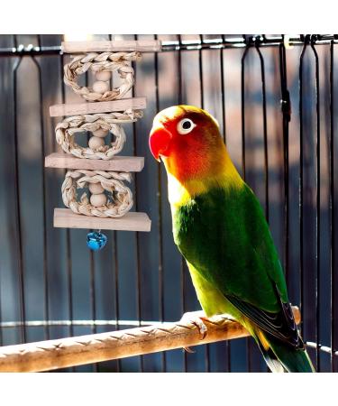 Bird Toys - 9 Piece Parrot Swing Set & Cage Accessories | Wooden Platforms for Budgies Finches & Nymphensittiche - Buy Online on SooperMarket.com