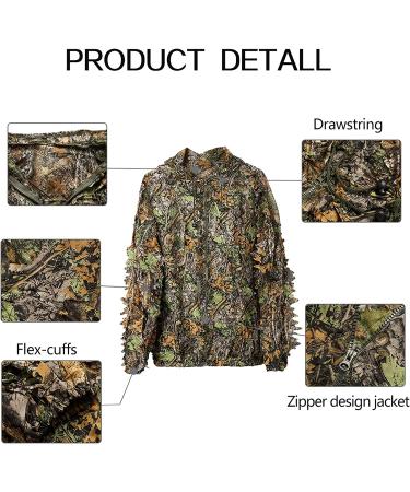 Men's DoCred Ghillie Suit - Lightweight Camouflage Hunting Suit 3D Leaf XL or XXL - Buy Online on SooperMarket.com