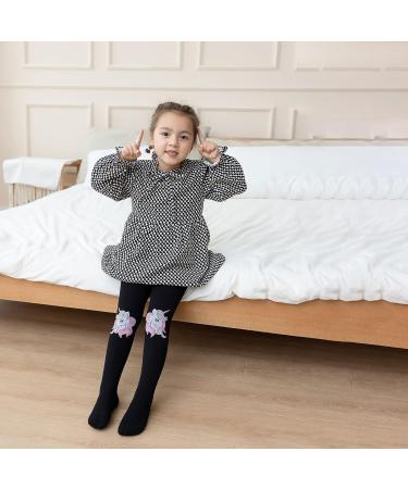 Silkglory 3PCS Baby Toddler Tights with Glitter Print | Seamless Cotton Pantyhose for Girls 2-4 Years | Cute Pattern Leggings for Newborns - Buy Online on SooperMarket.com