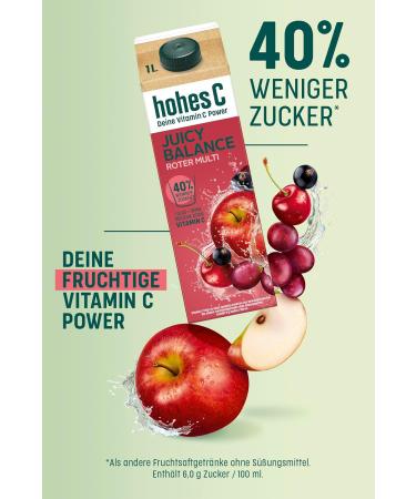High C Juicy Balance Roter Multi - 6L Multi-Fruit Juice with Vitamin C Low Sugar Vegan & 100% Recyclable Packaging - Buy Online on SooperMarket.com