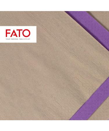 FATO Disposable Paper Napkins - 100 Pack 2-Layer 24x24 cm - Ideal for Cocktails & Aperitifs - FSC Certified Gate Pigeon Color - Buy Online on SooperMarket.com