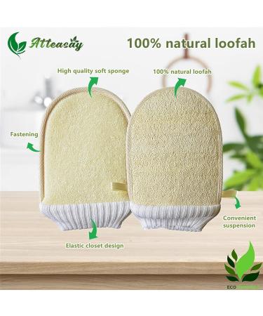 Exfoliating Loofah Glove - Heavy Duty Body Scrubber for Shower Spa Massage - Men & Women - Buy Online on SooperMarket.com