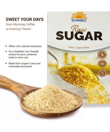 Sunbec Raw Sugar 100% Natural Brown Sugar- Kosher Certified - 500 g (Pack of 1) (Package May Vary) - Buy Online on SooperMarket.com
