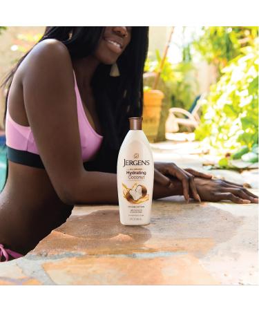 Jergens Hydrating Coconut Body Moisturizer 8 oz - Dermatologist Tested, Infused with Coconut Oil and Water for Long-Lasting Moisture - Buy Online on SooperMarket.com
