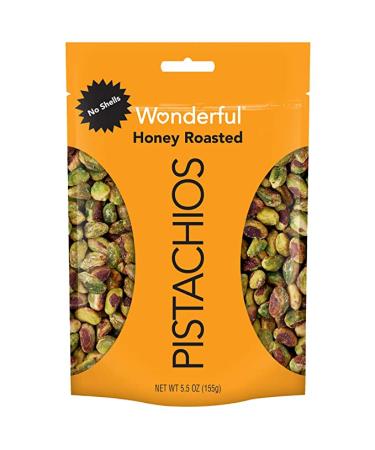 Wonderful Pistachios No Shells Honey Roasted 5.5 Ounce Resealable Pouch