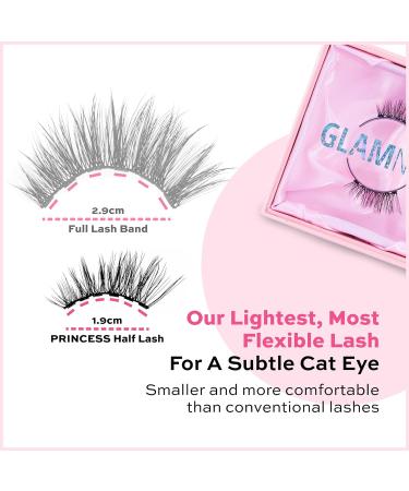 Glamnetic Princess Magnetic Eyelashes & Cocoa Dreams Eyeliner Set | 60 Wears, Reusable Faux Mink Lashes with Brown Waterproof Liner Pen - Buy Online on SooperMarket.com