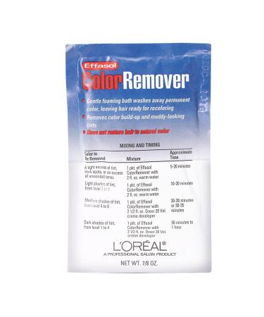 L'Oreal Effasol Color Remover, Leaves Hair Ready for Recoloring, 1 Packet