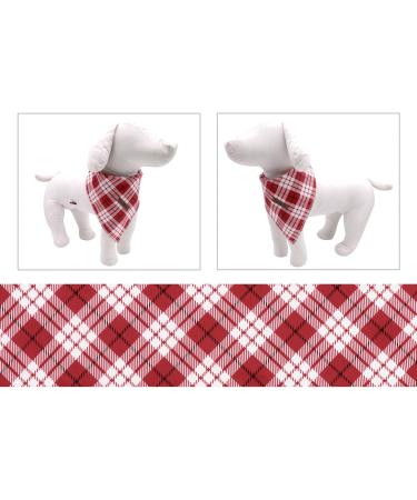 Lionet Paws Bandana for Dogs | Triangular Headscarf & Towel | Red Checked Design | Fits Small to Large Dogs - 1 Pack - Buy Online on SooperMarket.com