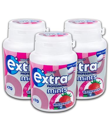 Pack of 3 Extra Professional Mints Forest Fruit 3x 70s (3 x 77 g) without sugar